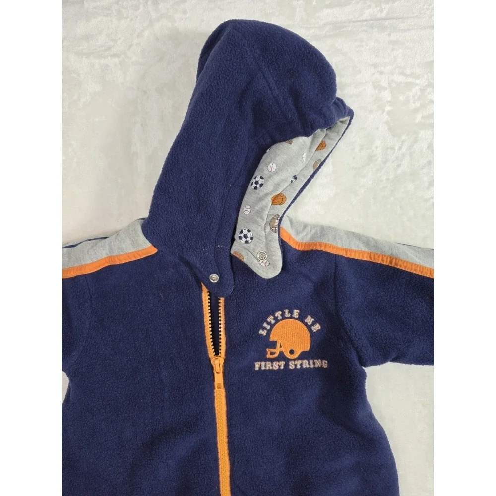 Vintage 90s Little Me Baby Fleece Snowsuit Bunting 6-9M 16-17lb Navy